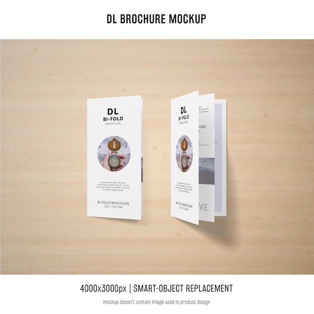 Gratis PSD portret dl brochure mockup