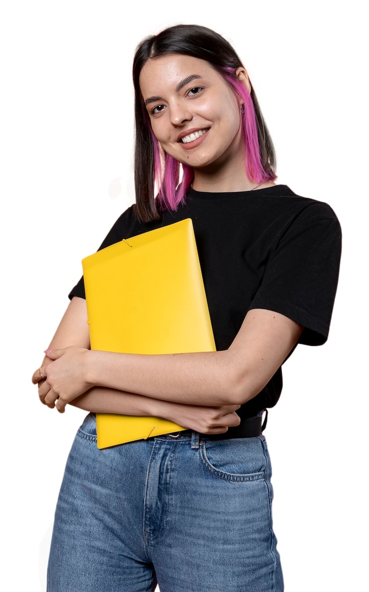 Gratis PSD portret van een geïsoleerd tienermeisje