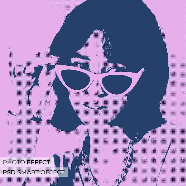 Portret van persoon met bitmapeffect