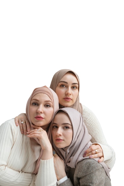 Gratis PSD portret van vrouwen die hijab dragen