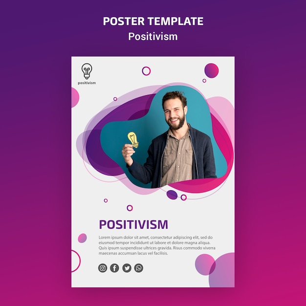 Positivisme concept poster sjabloon