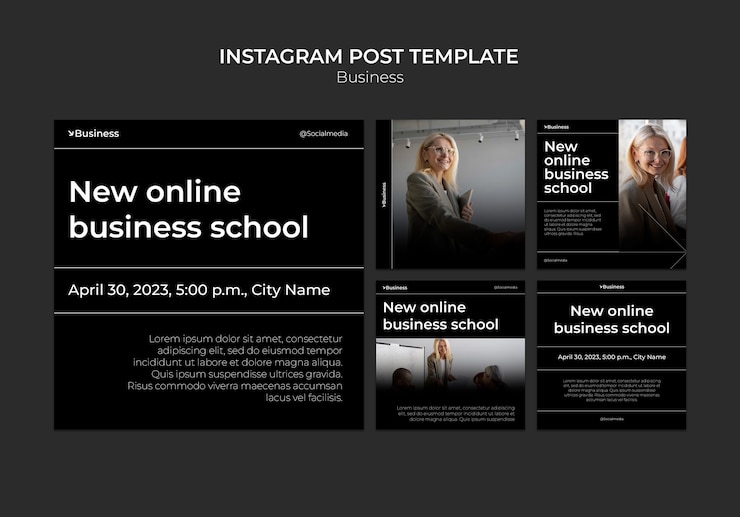 PSD gratuito post di instagram del concetto di business