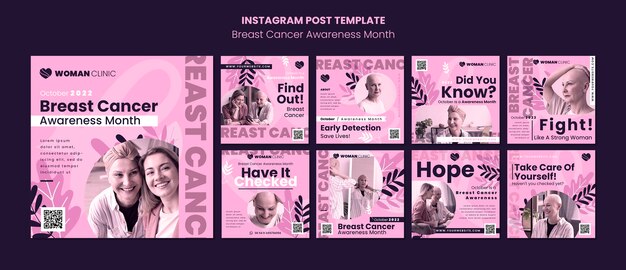 Post di instagram del mese di sensibilizzazione sul cancro al seno