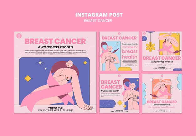 Post di instagram del mese di sensibilizzazione sul cancro al seno