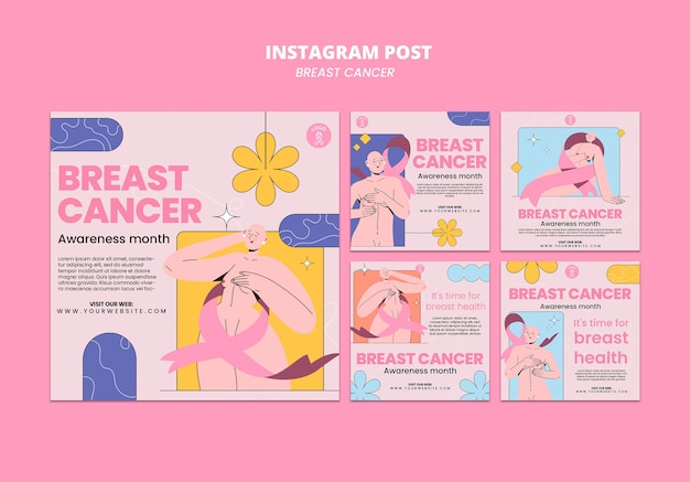 Post di instagram del mese di sensibilizzazione sul cancro al seno