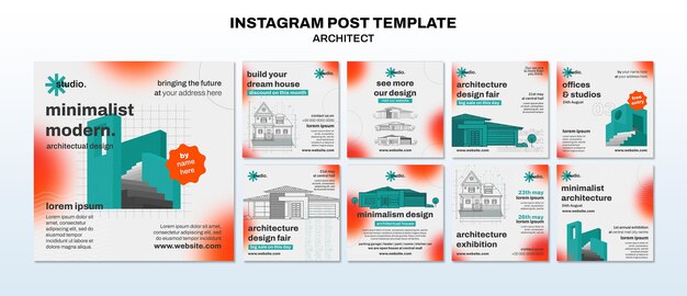 Post di instagram del progetto di architettura