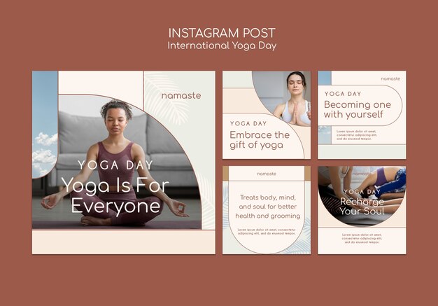 Post di instagram della giornata internazionale dello yoga