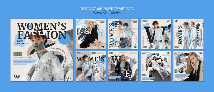 PSD gratuito post di instagram delle tendenze della moda del design piatto