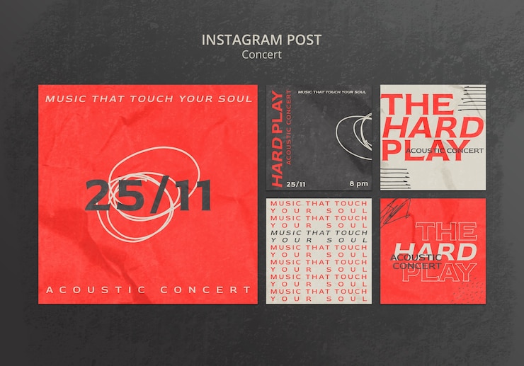 PSD gratuito post di instagram di concerti di musica divertenti
