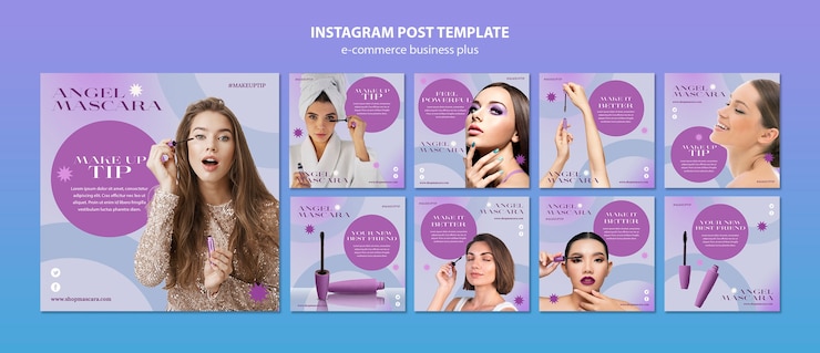 PSD gratuito post di instagram di e-commerce sfumati