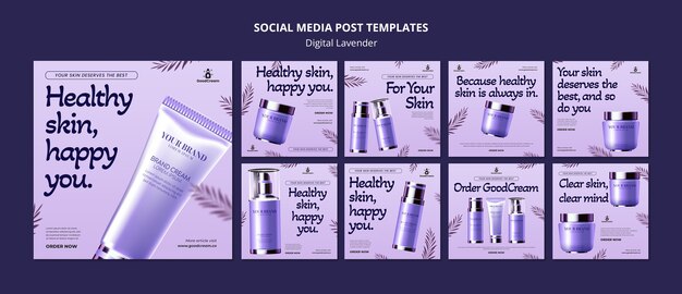 Post di Instagram di lavanda digitale