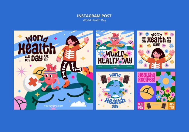 Post di instagram per la celebrazione della giornata mondiale della salute