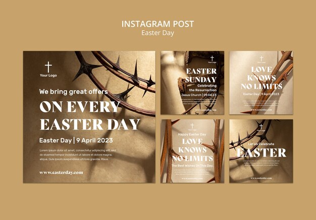 Post di instagram per la celebrazione della Pasqua