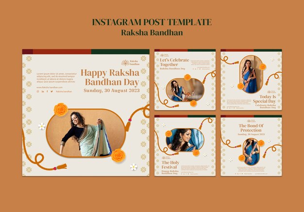 Post di instagram per la celebrazione di Raksha bandhan
