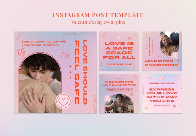 Post di instagram per la celebrazione di San Valentino
