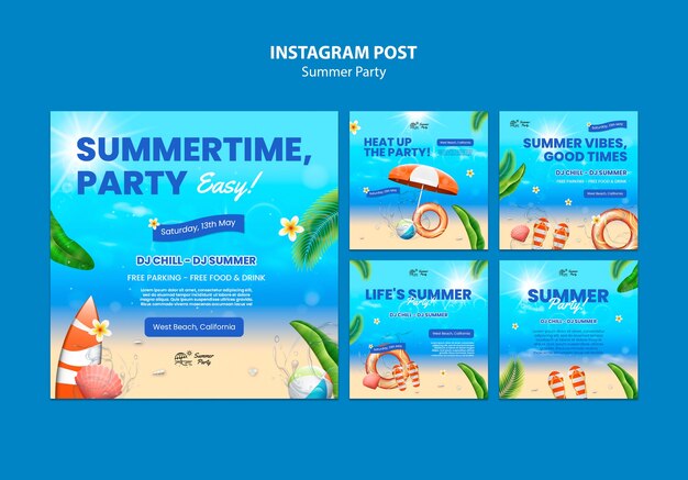 Post di Instagram per le feste estive
