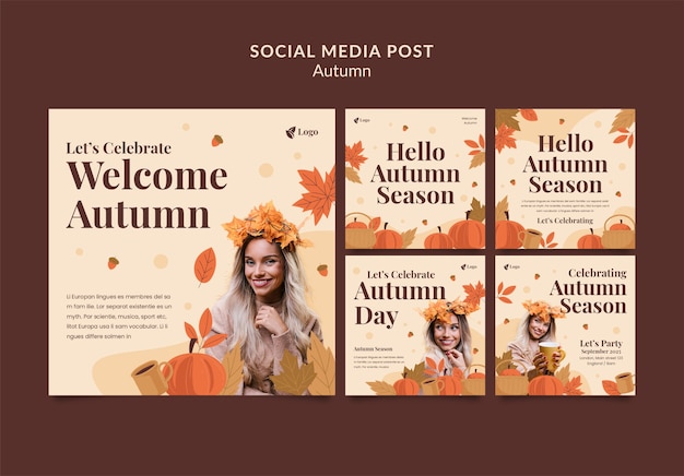 Post instagram della stagione autunnale