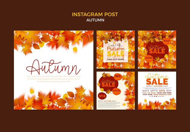 Post instagram della stagione autunnale