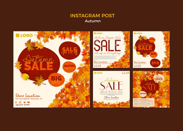 Post instagram della stagione autunnale