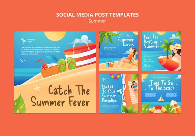 Post instagram per le vacanze estive