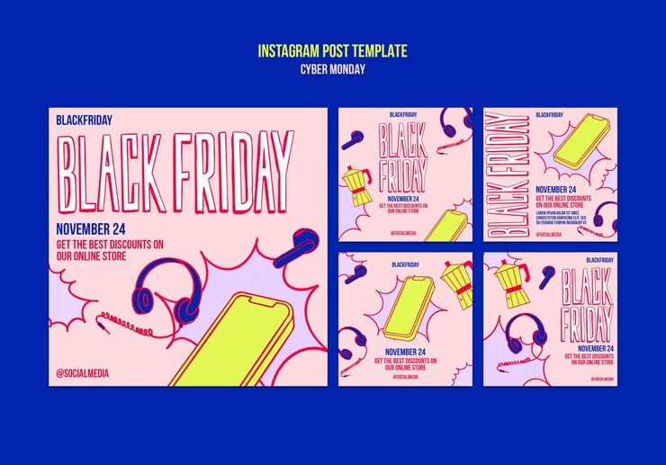 PSD gratuito post su instagram del venerdì nero