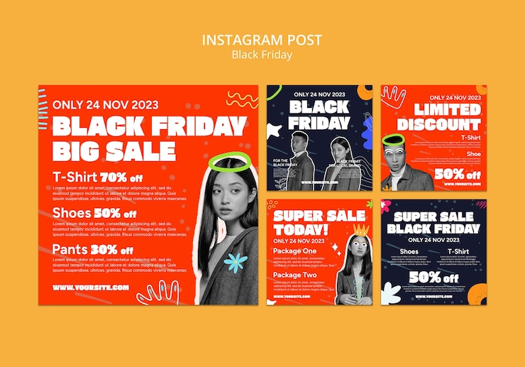 PSD gratuito post su instagram del venerdì nero