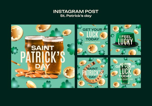 Post su Instagram per la celebrazione del giorno di San Patrizio