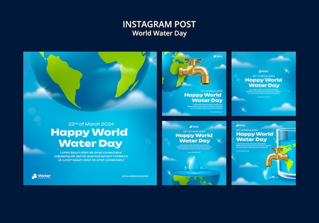 Post su Instagram per la celebrazione della Giornata Mondiale dell'Acqua