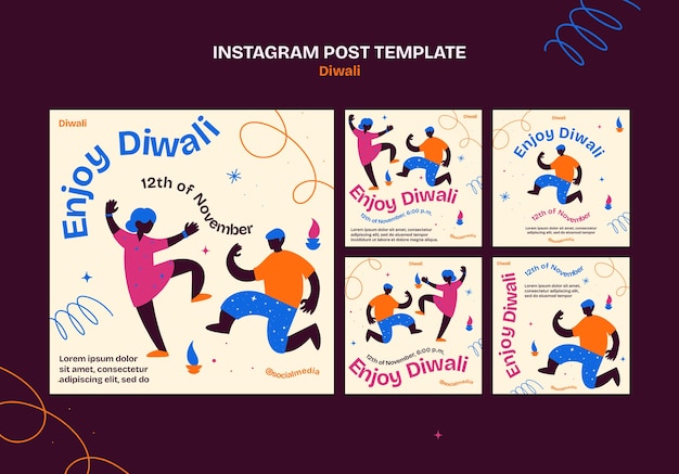 Post su Instagram per la celebrazione di Diwali
