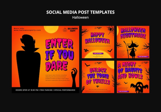 Post su Instagram per la celebrazione di Halloween