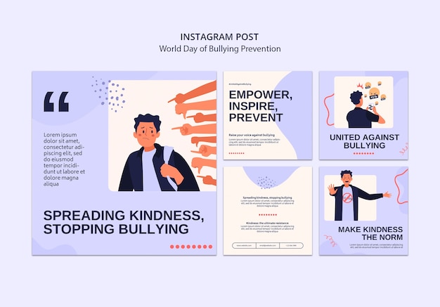 Post su Instagram per la Giornata Mondiale della Prevenzione del Bullying