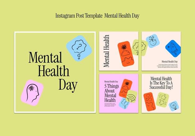 Post su instagram per la giornata mondiale della salute mentale