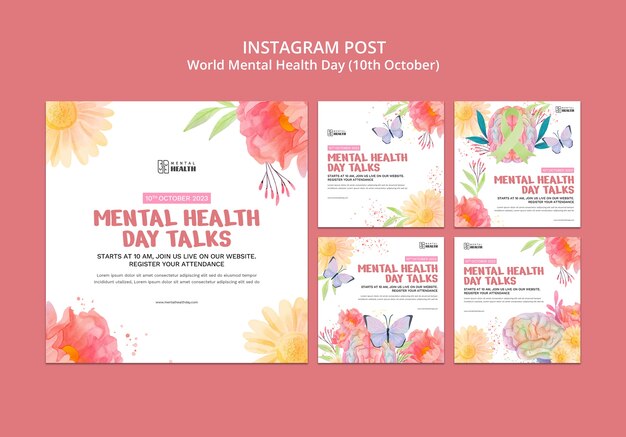 Post su Instagram per la Giornata Mondiale della Salute Mentale