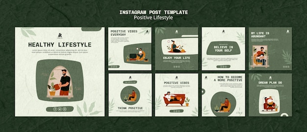 Post su Instagram sullo stile di vita positivo