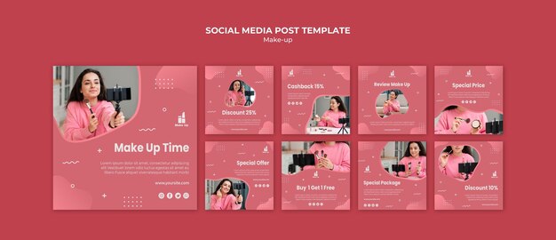 Post sui social media dei prodotti di bellezza