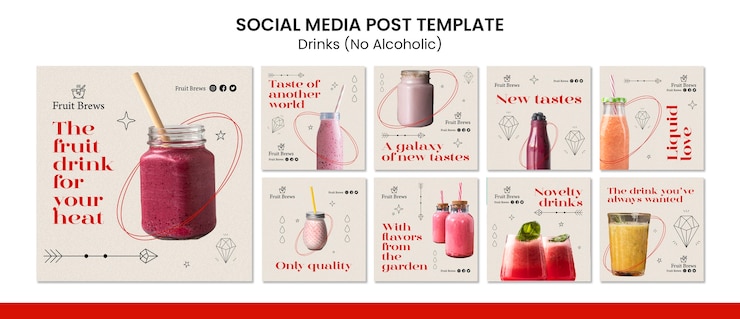 PSD gratuito post sui social media deliziosi frullati sani
