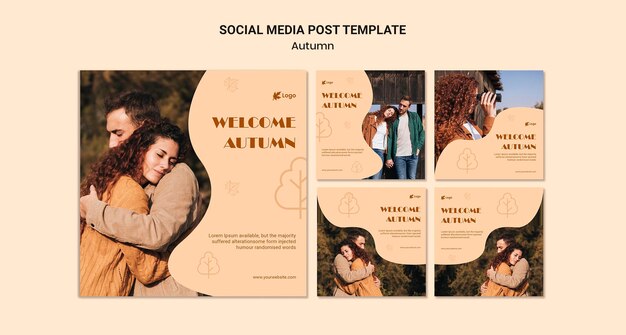 Post sui social media della stagione autunnale