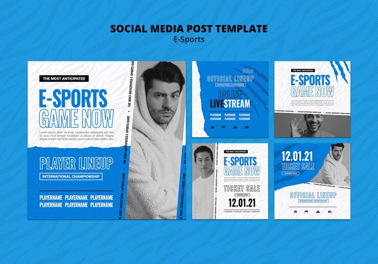 PSD gratuito post sui social media di e-sport