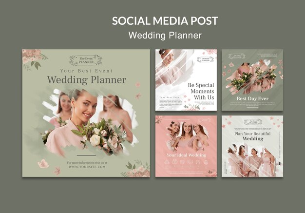 Post sui social media di wedding planner