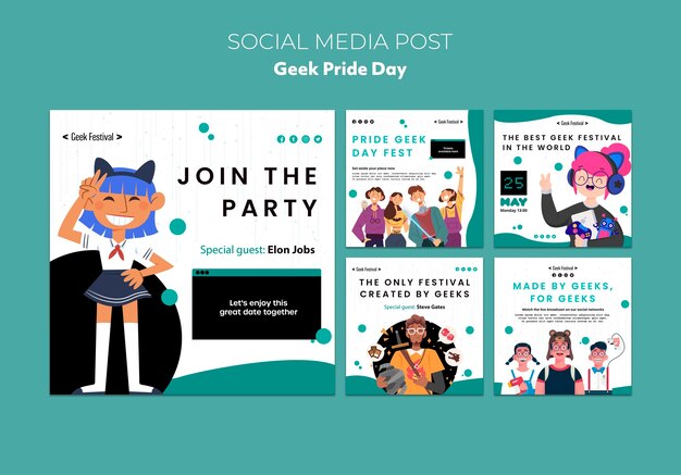 Post sui social media per il giorno dell'orgoglio