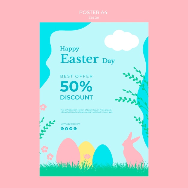 Poster con il concetto di vendita di Pasqua