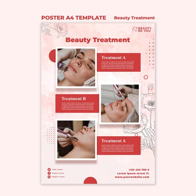 Poster di trattamento di bellezza