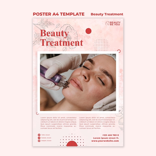 Poster di trattamento di bellezza