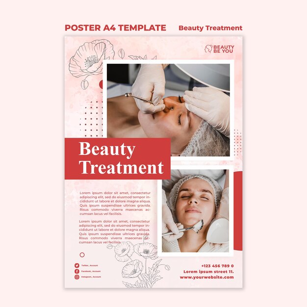 Poster di trattamento di bellezza