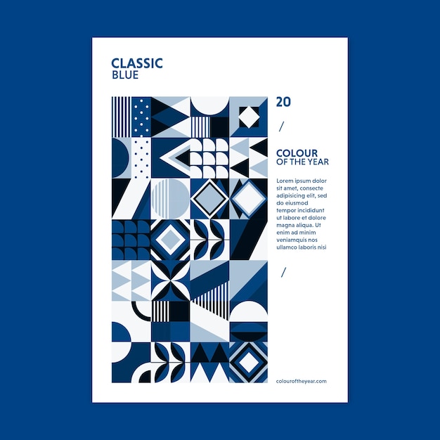 Póster geométrico color del año 2020