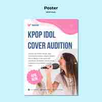 PSD gratuito póster de k-pop con foto