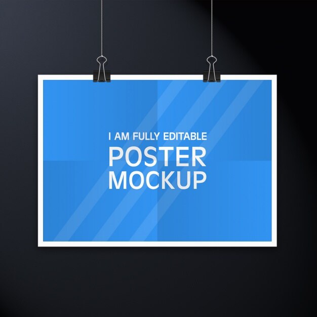 Poster mock up di progettazione