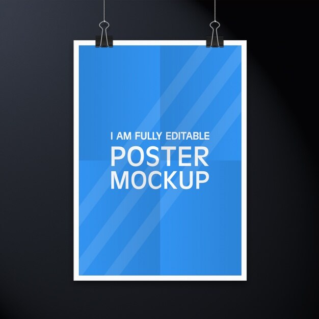 Poster mock up di progettazione