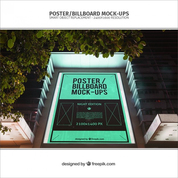 Gratis PSD poster mockup