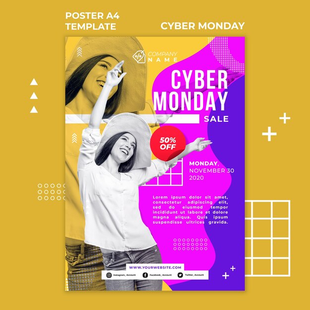 Poster modello cyber lunedì